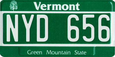 VT license plate NYD656