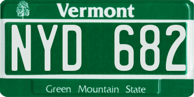 VT license plate NYD682