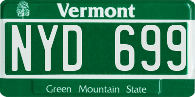 VT license plate NYD699