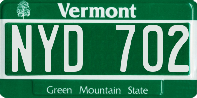 VT license plate NYD702