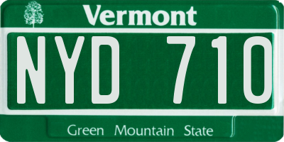 VT license plate NYD710