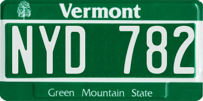 VT license plate NYD782