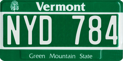 VT license plate NYD784