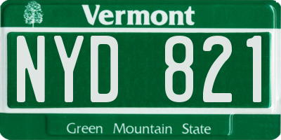VT license plate NYD821