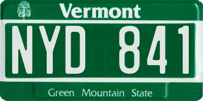 VT license plate NYD841