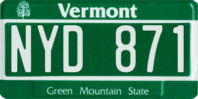 VT license plate NYD871