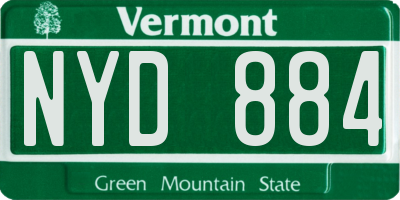 VT license plate NYD884