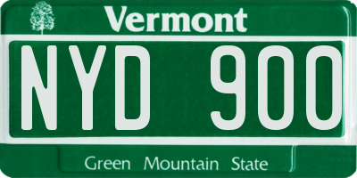 VT license plate NYD900