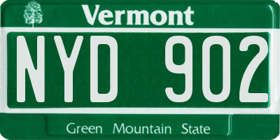 VT license plate NYD902
