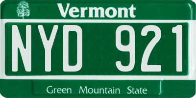 VT license plate NYD921