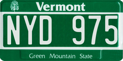 VT license plate NYD975