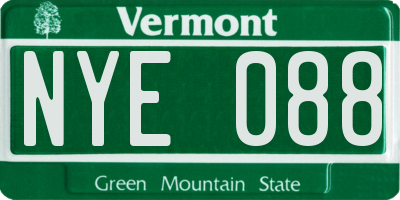 VT license plate NYE088