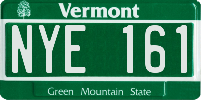 VT license plate NYE161