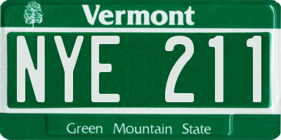 VT license plate NYE211