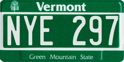 VT license plate NYE297