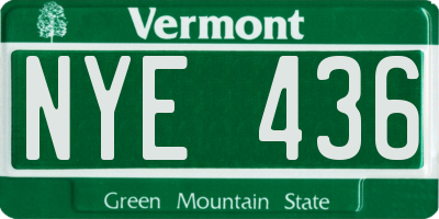 VT license plate NYE436