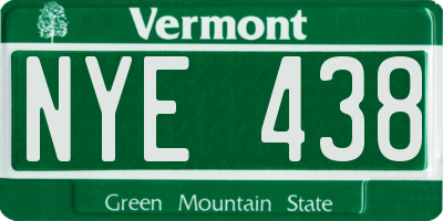 VT license plate NYE438