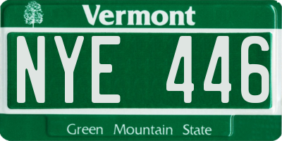 VT license plate NYE446