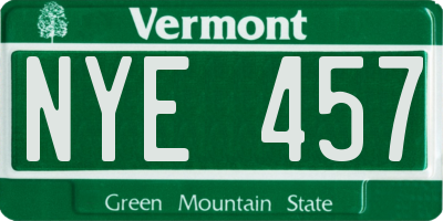 VT license plate NYE457
