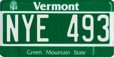 VT license plate NYE493