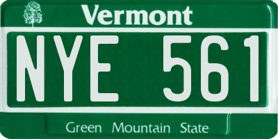 VT license plate NYE561