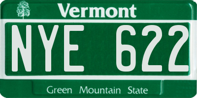 VT license plate NYE622
