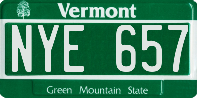 VT license plate NYE657