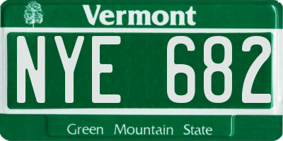 VT license plate NYE682