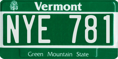 VT license plate NYE781