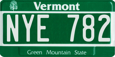 VT license plate NYE782