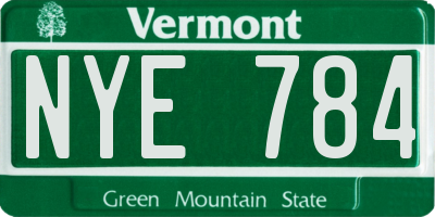 VT license plate NYE784