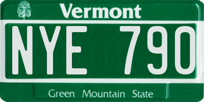 VT license plate NYE790