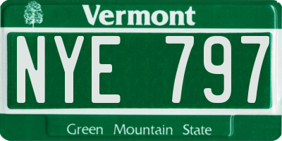 VT license plate NYE797