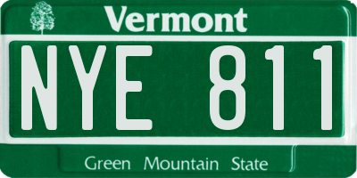 VT license plate NYE811