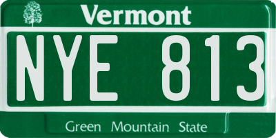 VT license plate NYE813