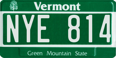 VT license plate NYE814