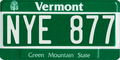 VT license plate NYE877