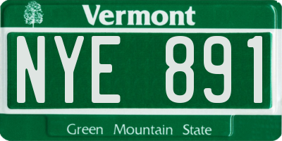 VT license plate NYE891