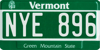 VT license plate NYE896