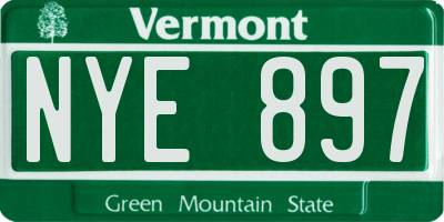 VT license plate NYE897