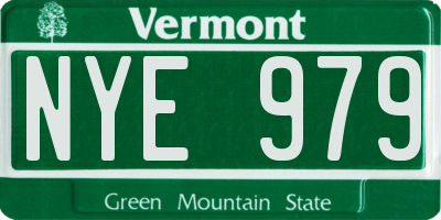 VT license plate NYE979