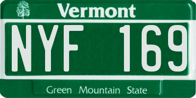 VT license plate NYF169