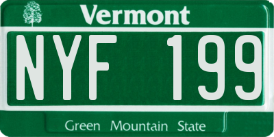 VT license plate NYF199