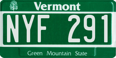 VT license plate NYF291