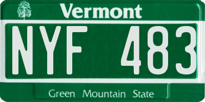 VT license plate NYF483