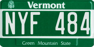 VT license plate NYF484