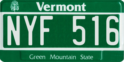 VT license plate NYF516