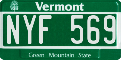 VT license plate NYF569
