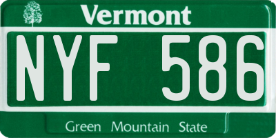 VT license plate NYF586