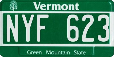 VT license plate NYF623
